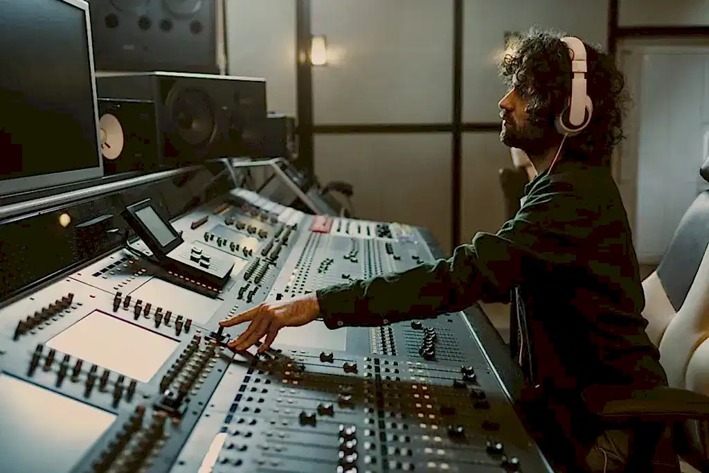 producer monitoring in studio